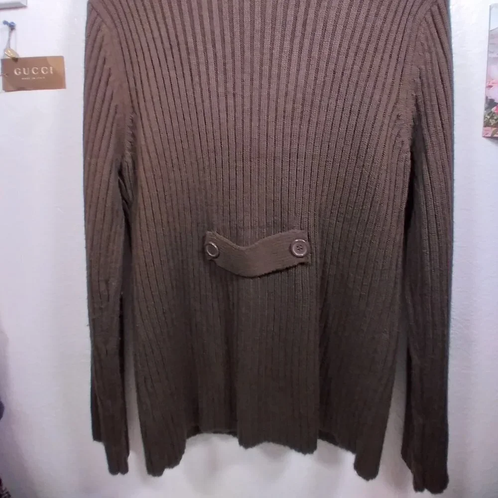 Allison Brittney Chevron Open Front Cardigan sz XL - Picture 7 of 12